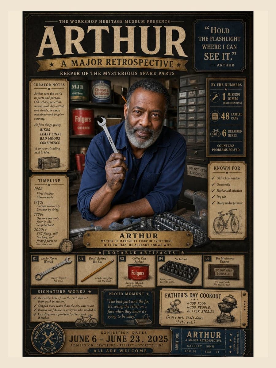 Museum Exhibition poster for Arthur